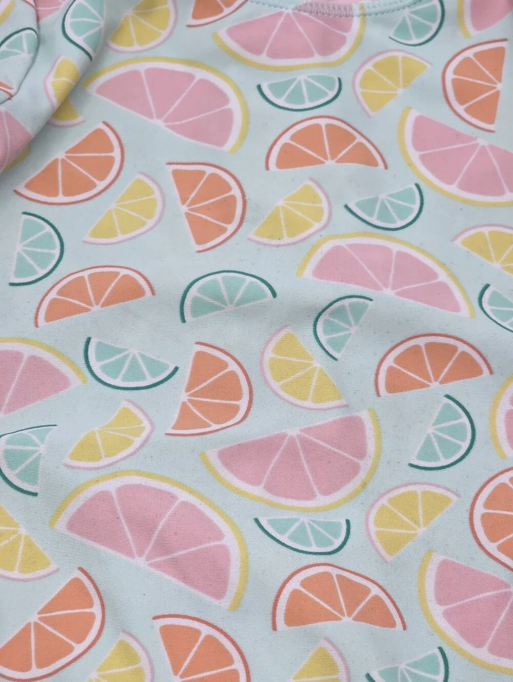 Ruffle Butts baby girl fruit print rashguard swimsuit size 12-18 months